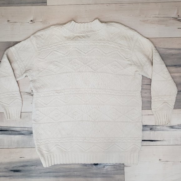 Vintage Cream V-Neck Sweater - Picture 7 of 15